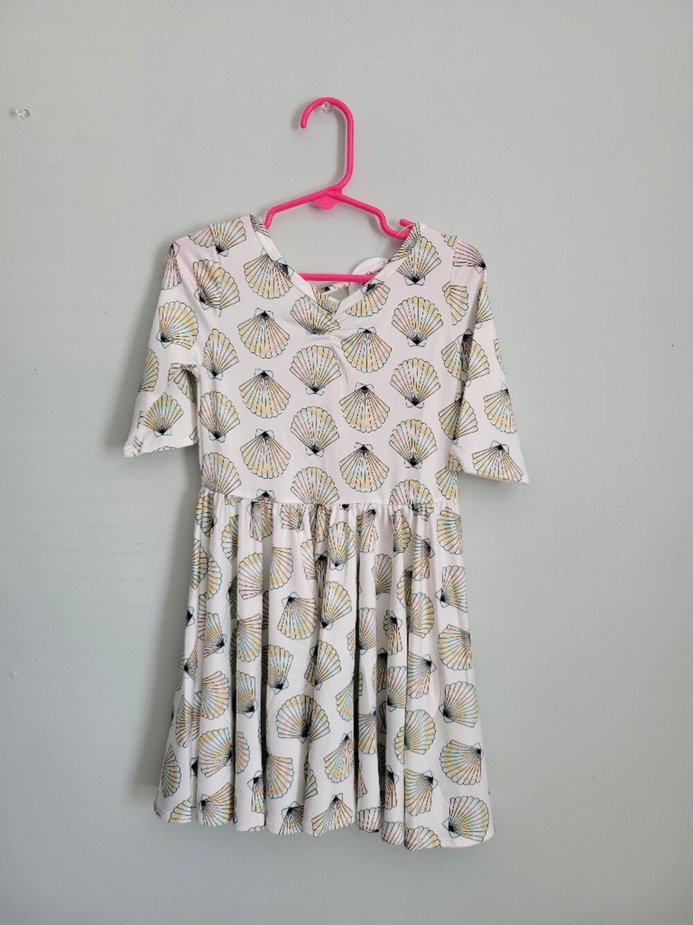 Dot Dot Smile Dress Girl's 3/4 Toddler White Sea Shell Twirl Ballerina NWT